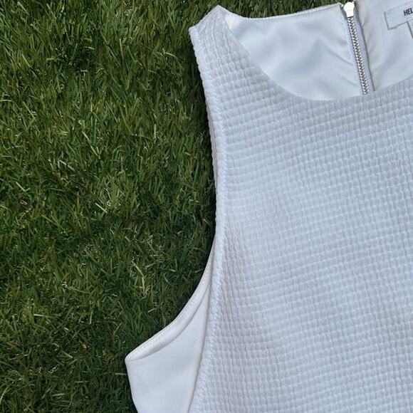 Helmut Lang Raze Drape Top Textured Seersucker Zip Back Bralette Flowy Tank Sm - Picture 5 of 12